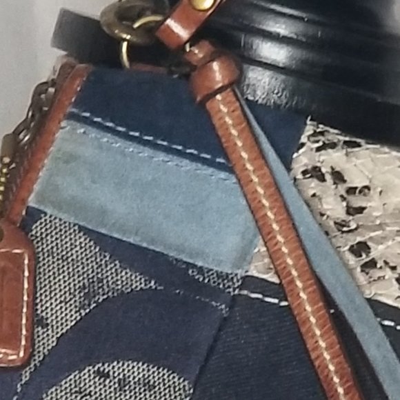 Coach Denim Patchwork Wristlet - Picture 8 of 8